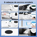 Escova de Limpeza Elétrica Multifuncional 8 em 1