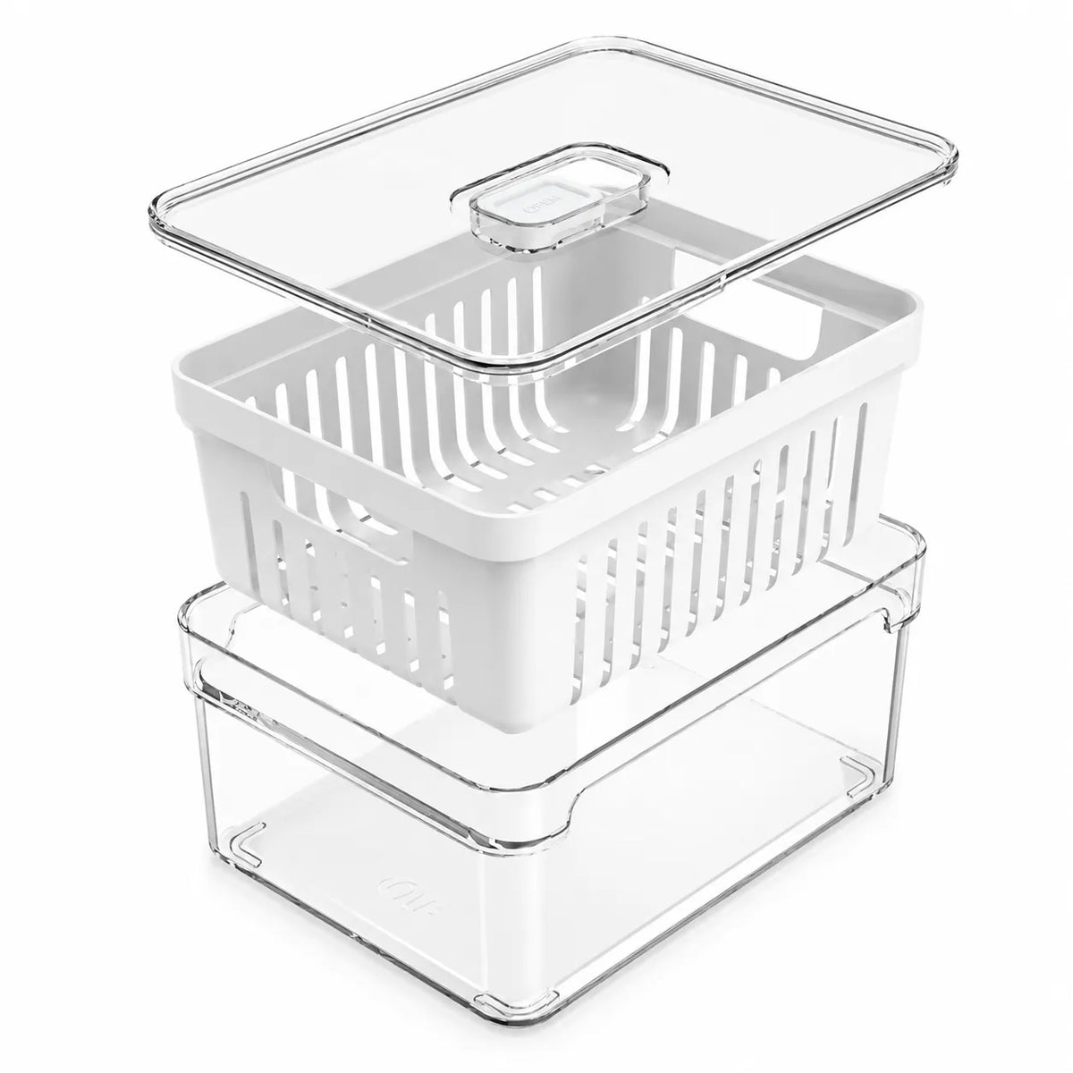 ORGANIZADOR DE GELADEIRA COM CESTO ESCORREDOR 2,2L