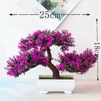 Bonsai Decorativo com Vaso Branco – 25cm | Toque de Paz para Seu Ambiente