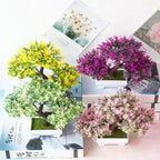 Bonsai Decorativo com Vaso Branco – 25cm | Toque de Paz para Seu Ambiente