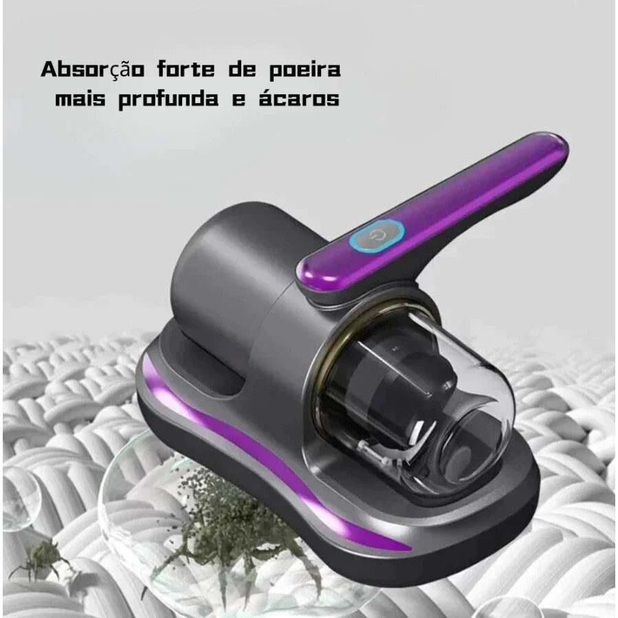 Aspirador Portátil Antiácaro com Luz UV – Elimine Germes e Alergias